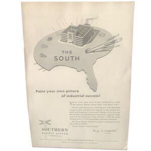 Vintage 1953 Southern Railway Industrial Success Ad Advertisement